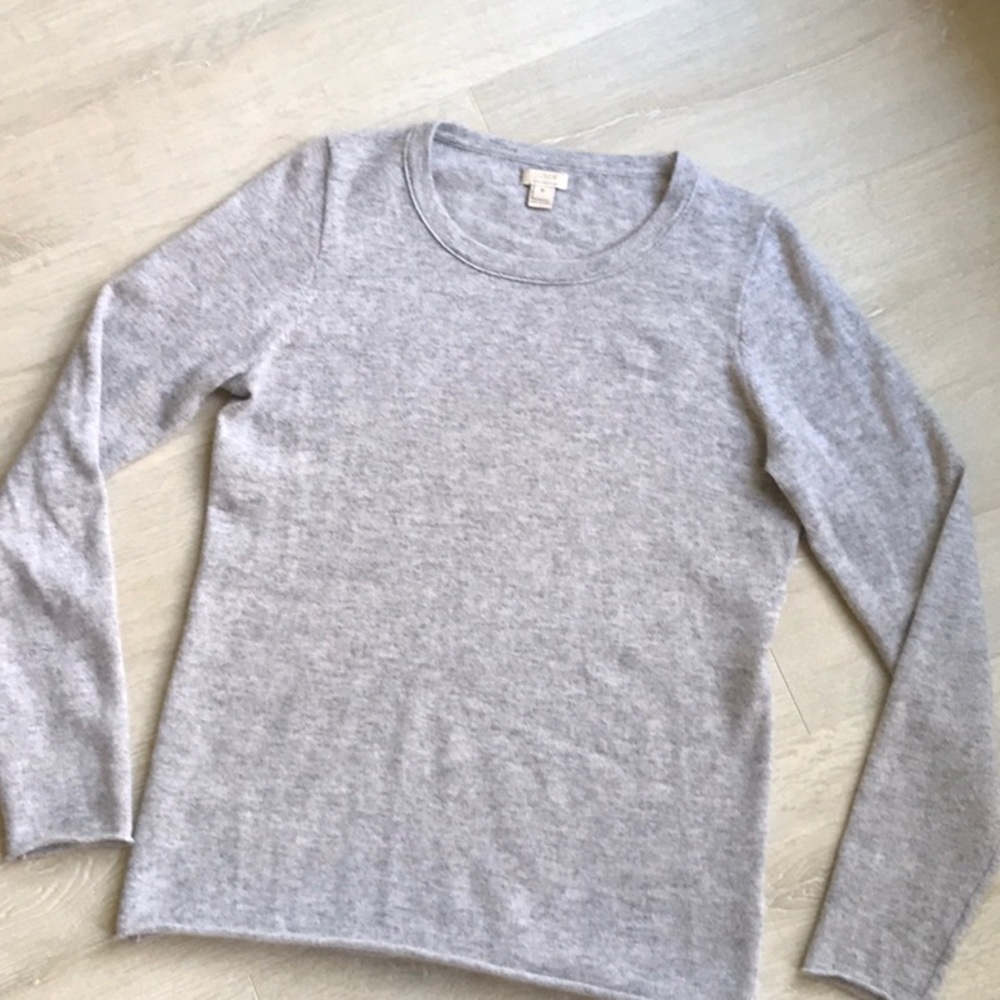 J. Crew 100% cashmere grey sweater